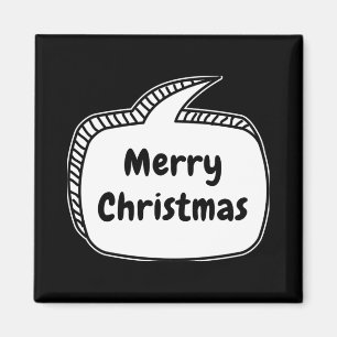 Merry Christmas Speech Bubble T Shirt Magnet