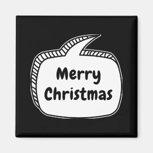 Merry Christmas Speech Bubble Toddler T Shirt Magnet