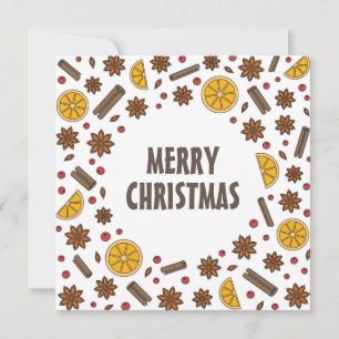 Merry Christmas spices seasonal food Invitation