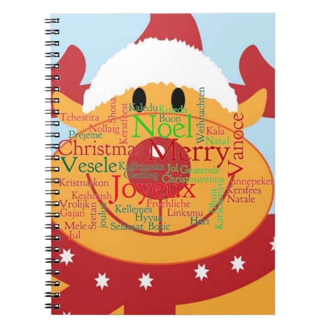 Merry Christmas Spiral Notebook (Front)