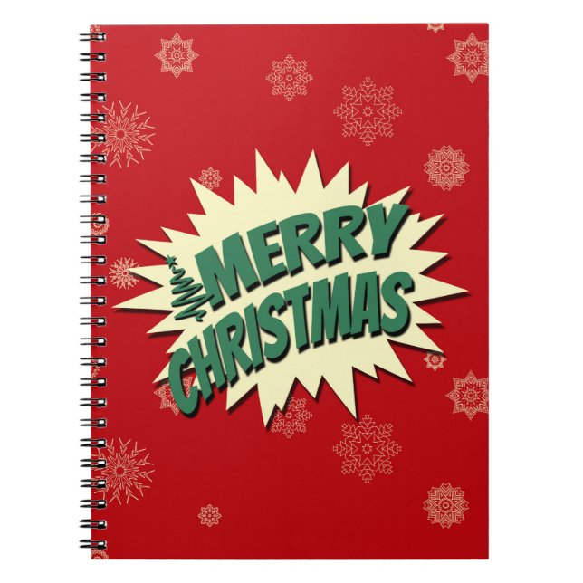 Merry Christmas Spiral Notebook (Front)