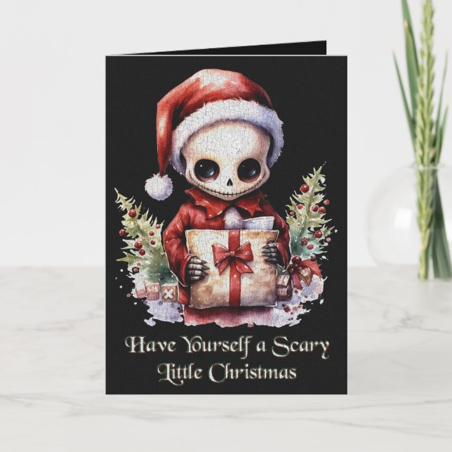 Merry Christmas Spooky Gothic Card (Front)