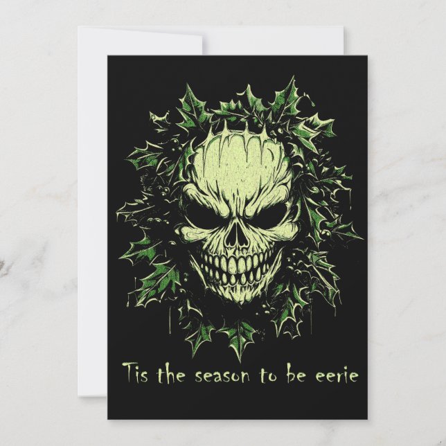 Merry Christmas Spooky Horror Gothic Holiday Card (Front)