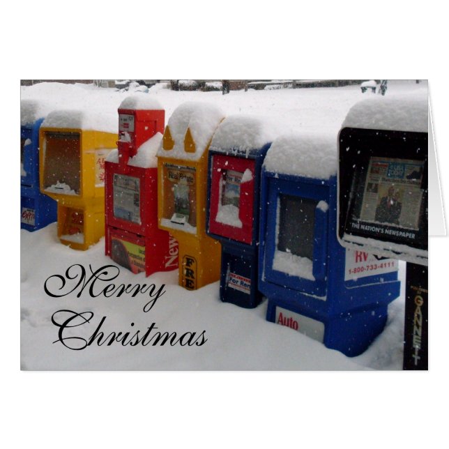MERRY CHRISTMAS, SPREAD THE NEWS card (Front Horizontal)
