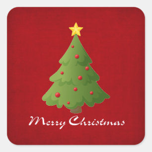 Merry Christmas Square Sticker