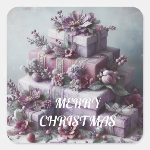 Merry Christmas Square Sticker