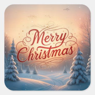 Merry Christmas  Square Sticker