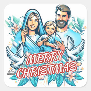 Merry Christmas  Square Sticker