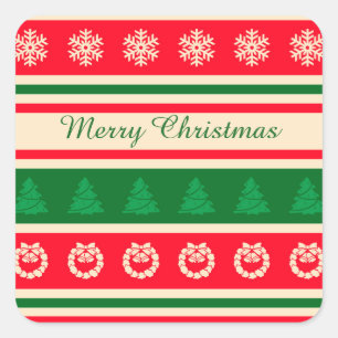 Merry Christmas Square Sticker