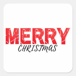 Merry Christmas     Square Sticker