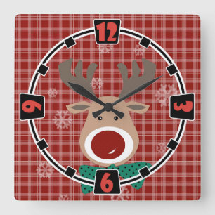 Merry Christmas! Square Wall Clock