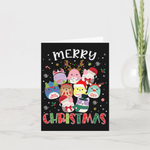 Merry Christmas Squish Squad Mallow Girls Boys Kid Card