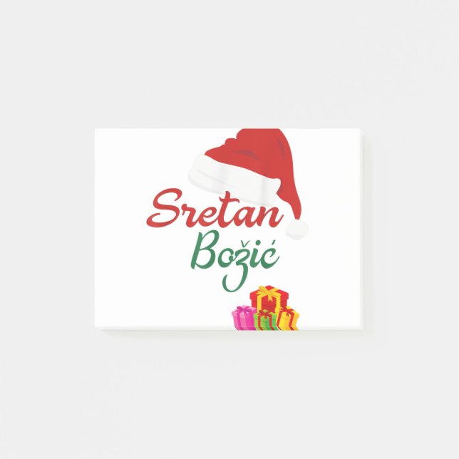 Merry christmas sretan bozic hrvatski croatian hrv post-it notes (Front)