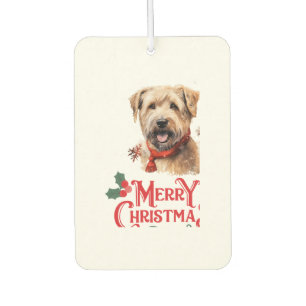 Merry Christmas Staffordshire Bull Terrier Car Air Freshener