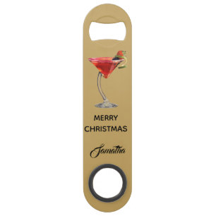 Merry Christmas Stainless Steel Bottle Opener
