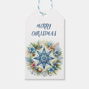MERRY CHRISTMAS STAR GIFT TAGS