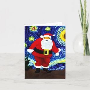 Merry Christmas Starry Night Holiday Card