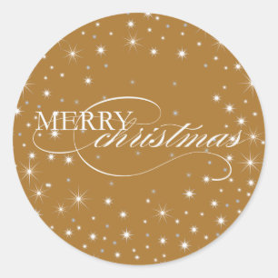 Merry Christmas - Stars - Sticker, Seal
