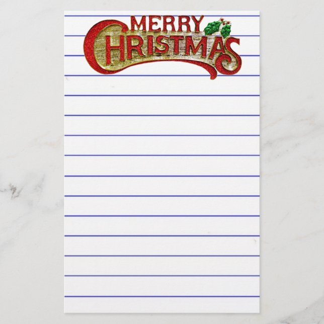 Merry Christmas Stationery (Front)