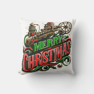 Merry Christmas steampunk Cushion