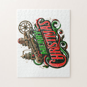 Merry Christmas steampunk Jigsaw Puzzle