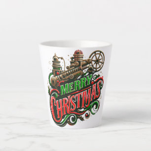 Merry Christmas steampunk Latte Mug