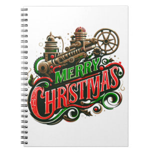 Merry Christmas steampunk Notebook