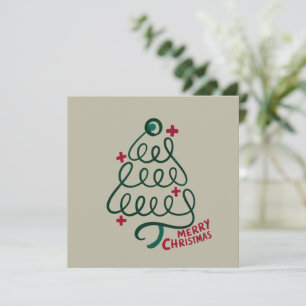 Merry Christmas Stethoscope CNA Medical Worker Invitation