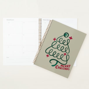 Merry Christmas Stethoscope CNA Medical Worker Planner
