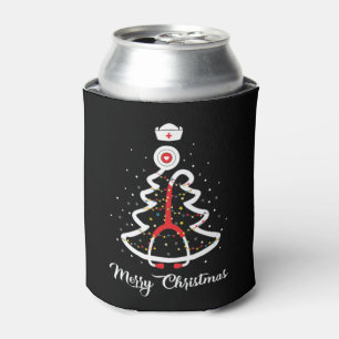 Merry Christmas Stethoscope Nurse Christmas Tree X Can Cooler