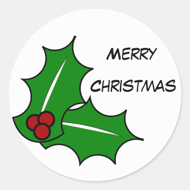 Merry Christmas Sticker (Front)