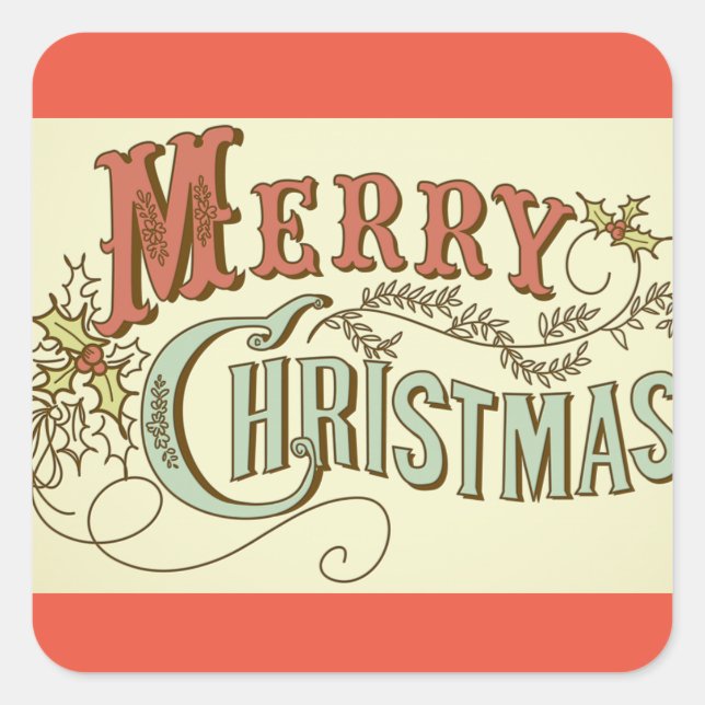 "Merry Christmas" Sticker (Front)