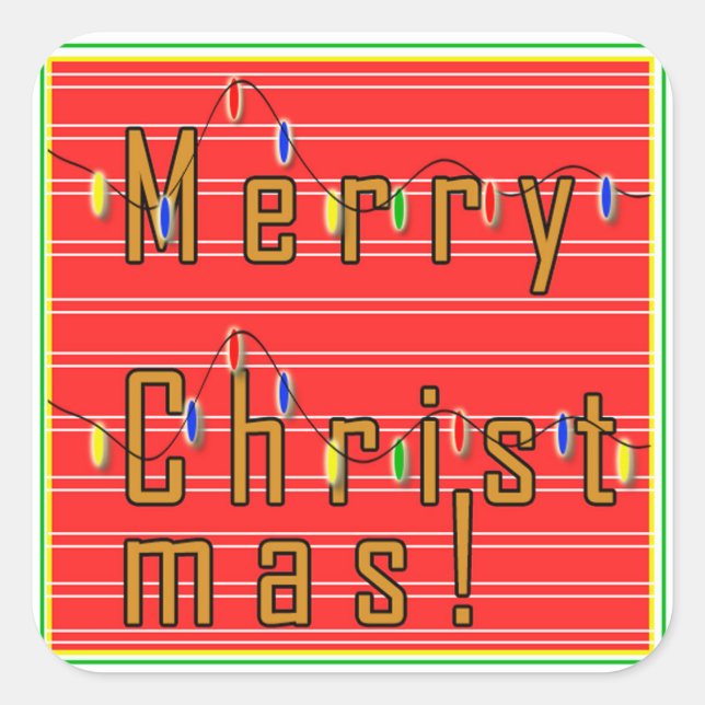 Merry Christmas Sticker (Front)