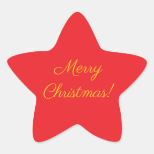 Merry Christmas sticker - Red Star