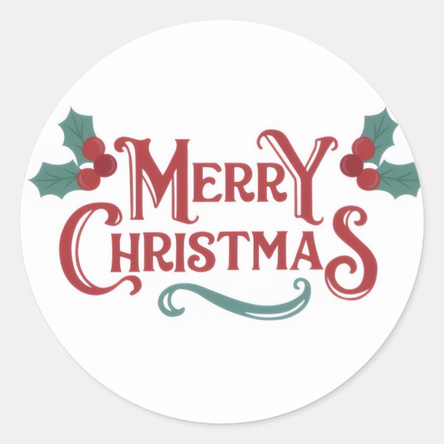 Merry Christmas Sticker Set (Front)
