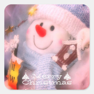 Merry Christmas Sticker：The Snowman（Type－2 Square Sticker