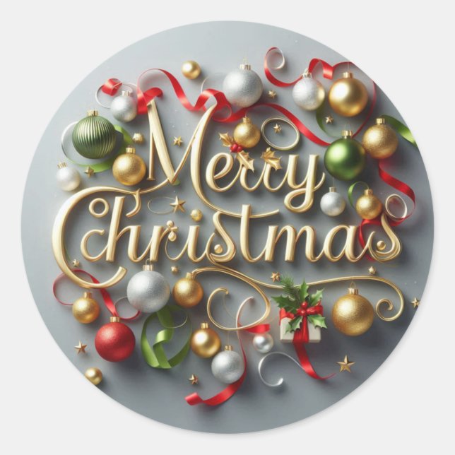 Merry Christmas Stickers  (Front)