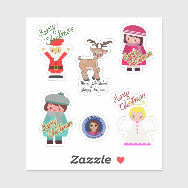Merry Christmas Stickers (Sheet)