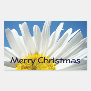 Merry Christmas stickers Daisy Flower Seals Cards