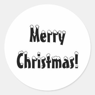 Merry Christmas Stickers, Round Labels, Christmas Classic Round Sticker