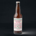 Merry Christmas, Stitched Style Beer Bottle Label<br><div class="desc">Merry Christmas, Stitched Style Holiday beer label. This holiday label has a stitched style that reads "Merry Christmas". Add a conversation piece to your holiday get-together. This label also makes a great giver for the beer lover you know! Coordinating Party supplies are available in MetroEvents shop on Zazzle. For further...</div>