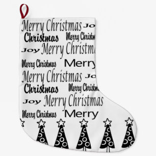 Merry Christmas Stocking, Large Christmas Stocking