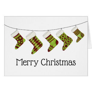 Merry Christmas Stockings Card