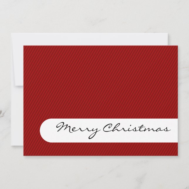 Merry Christmas - Stripes - Greetings Card (Front)