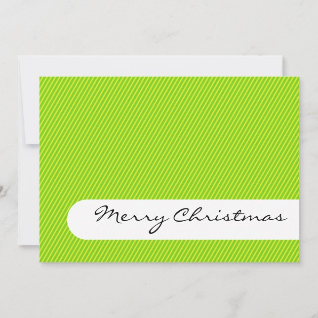 Merry Christmas - Stripes - Greetings Card (Front)