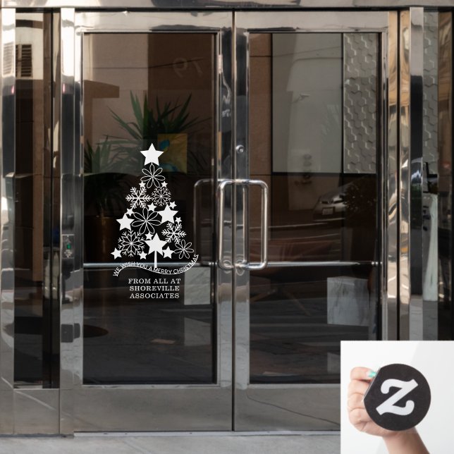 Merry Christmas Stylised Tree Custom (Office Door)