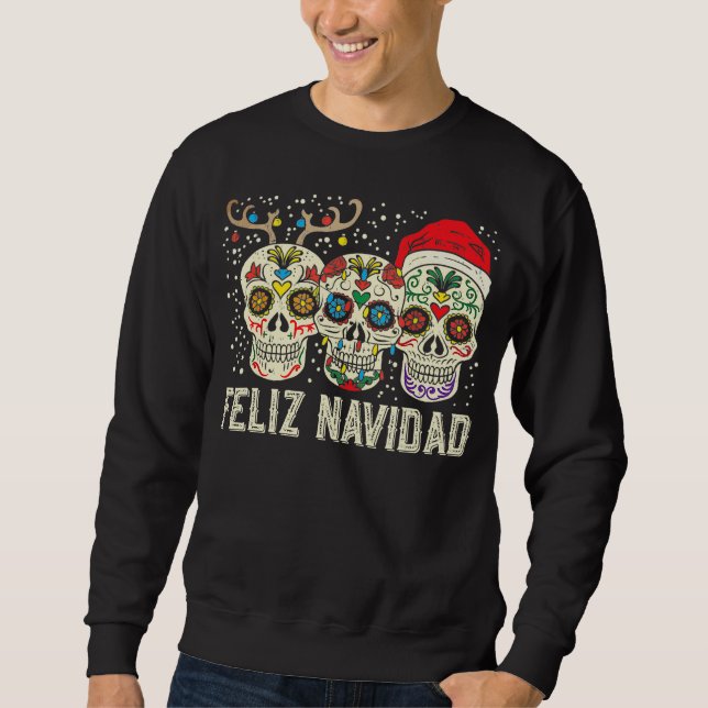 Merry Christmas Sugar Skulls Sweatshirt (Front)