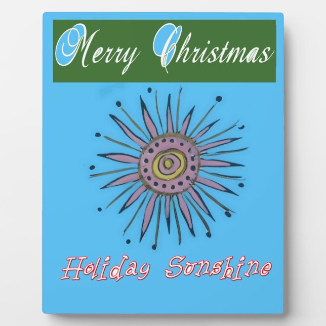 Merry Christmas Sunshine Holiday.png Plaque (Front)