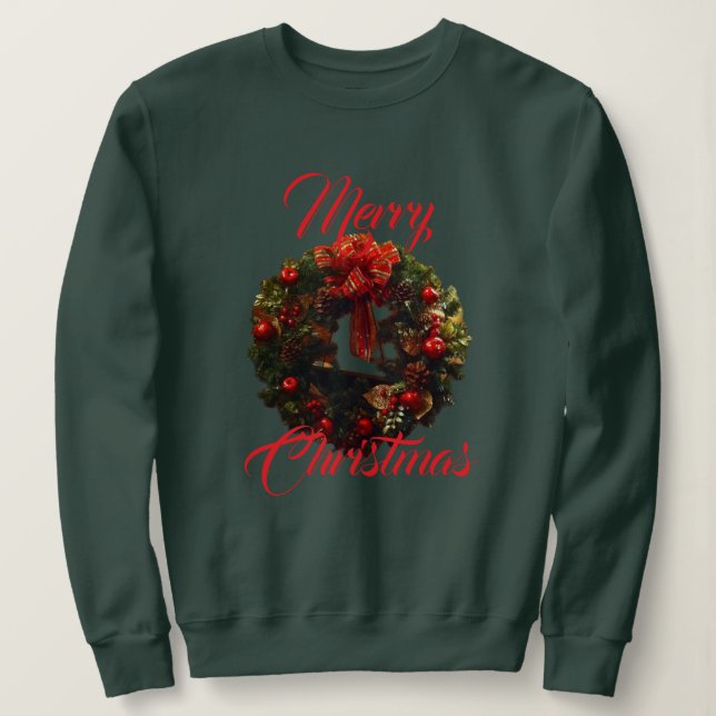 "Merry Christmas"  Sweatshirt (Design Front)