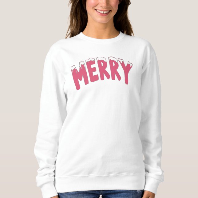 Merry, Christmas Sweatshirt,  Sweatshirt (Front)